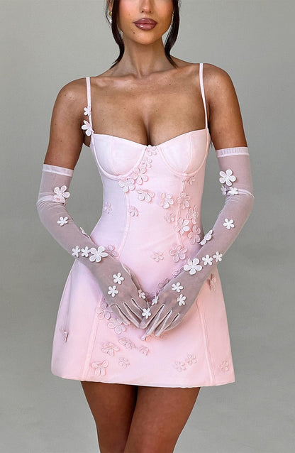 Krótka sukienka Dalary - Różowa