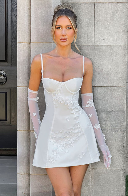 Mini sukienka Dalary - Kość słoniowa