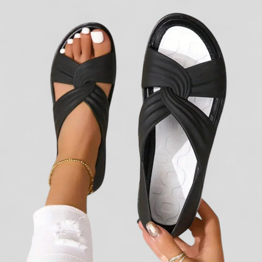 Diane | Mules Planas Torsadadas Confort Suave