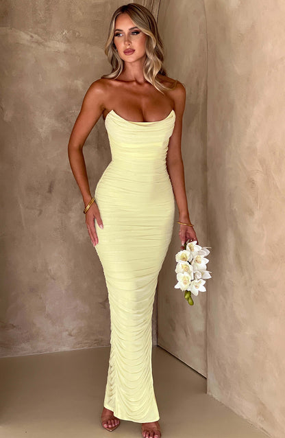 Demi Maxi Sukienka - Limetkowa