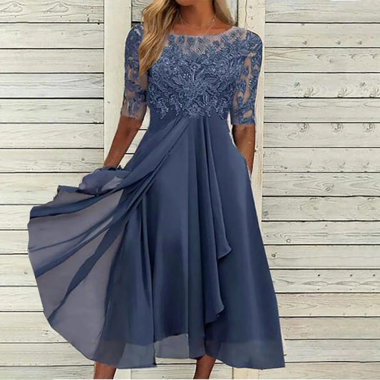 Puck™ - Elegante vestido midi de encaje