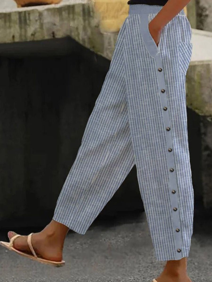 Charlotte | Pantalón Rayado Bohème Chic