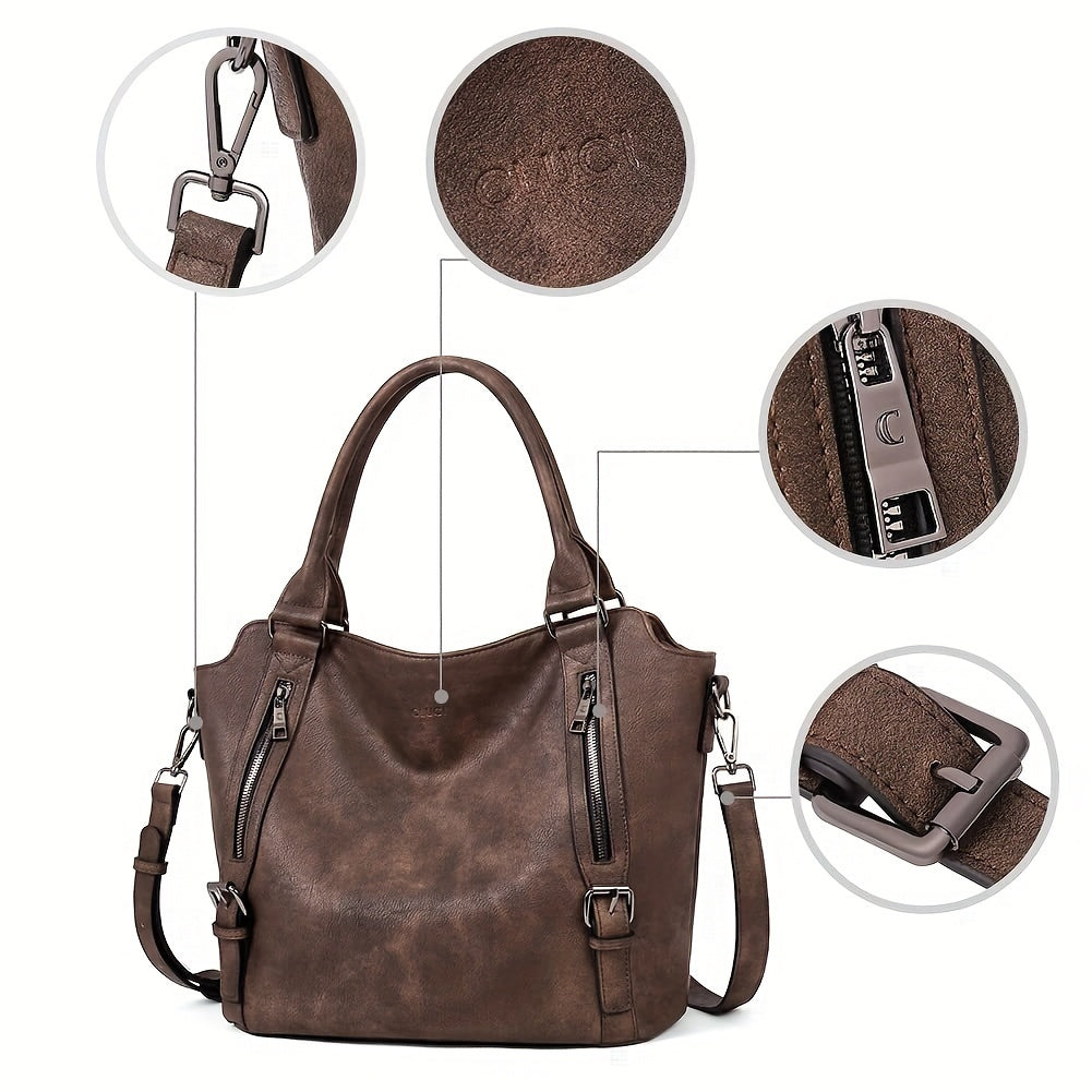 Laurine | Bolso Tote Elegante Multi-Cremalleras