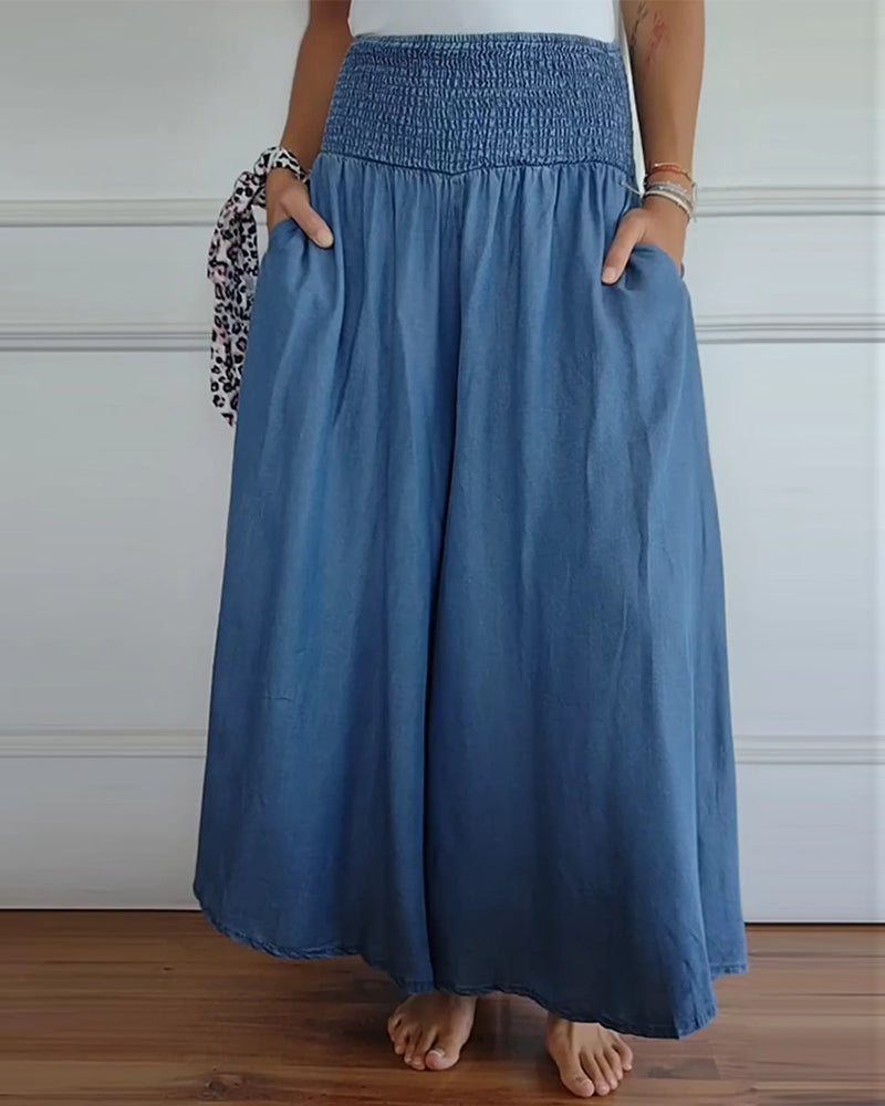 Delphine | Pantalón Ancho Fluido Romántico