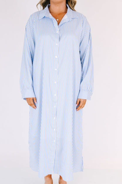 Vestido Fácil de Adorar, Rayas Azules