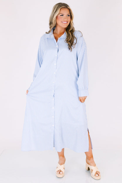 Vestido Fácil de Adorar, Rayas Azules