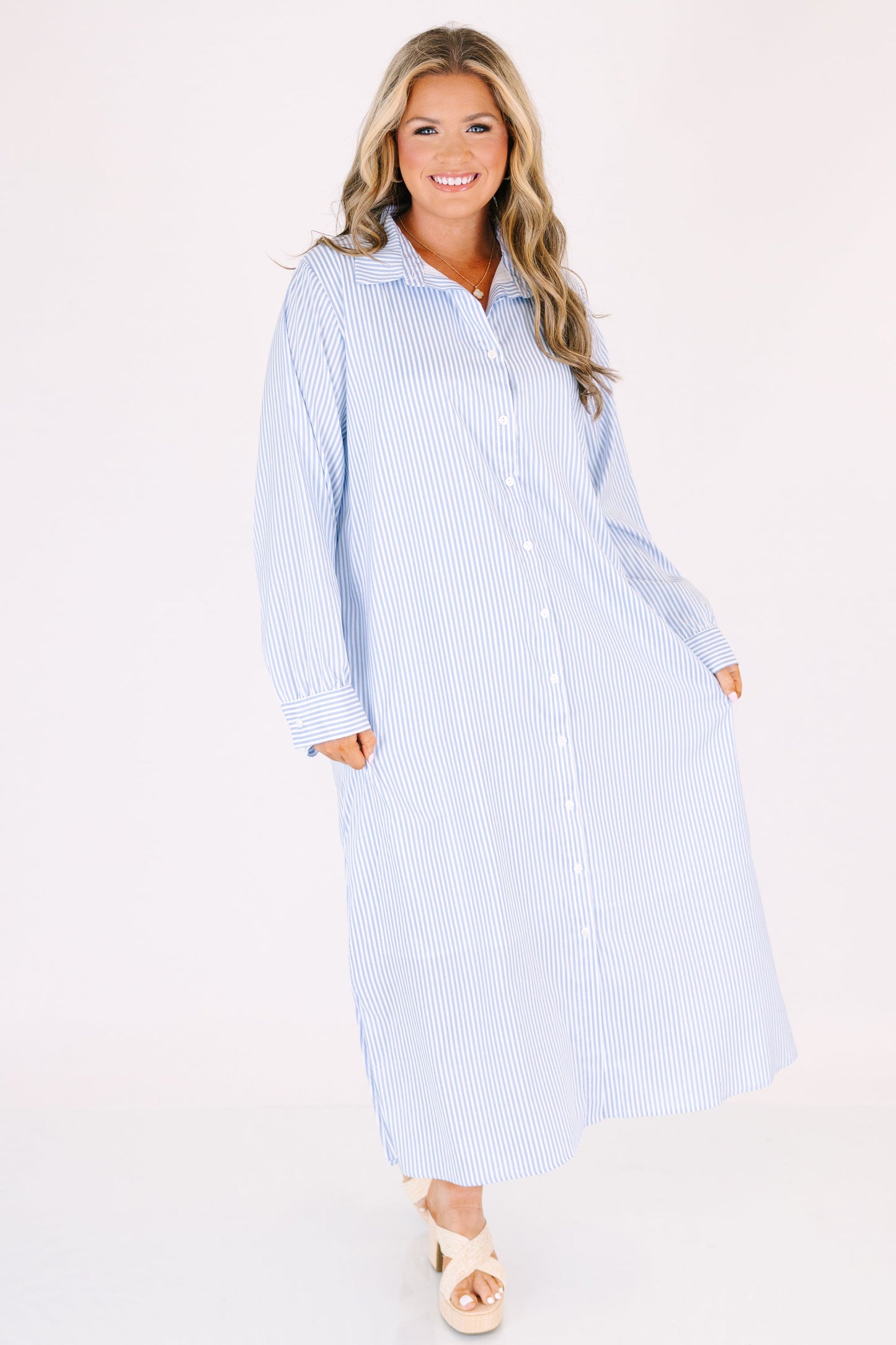 Vestido Fácil de Adorar, Rayas Azules