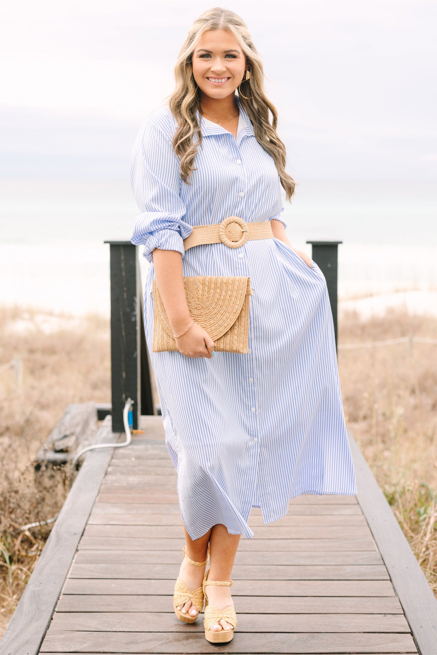 Vestido Fácil de Adorar, Rayas Azules