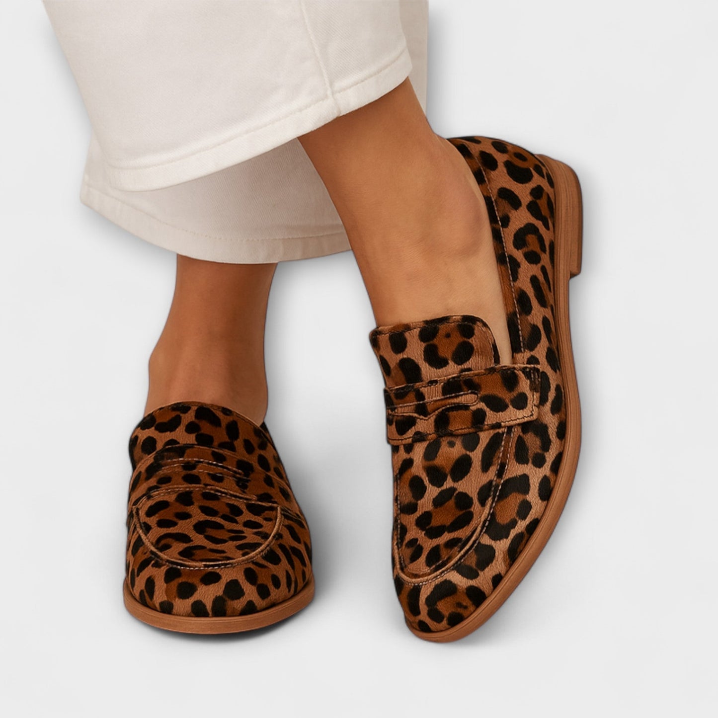 Léa | Mocasines Clásicos de Leopardo