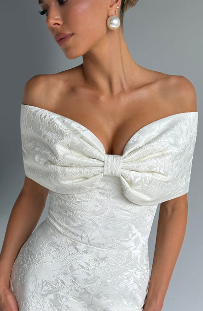 Długa Sukienka Emberly - Kremowa