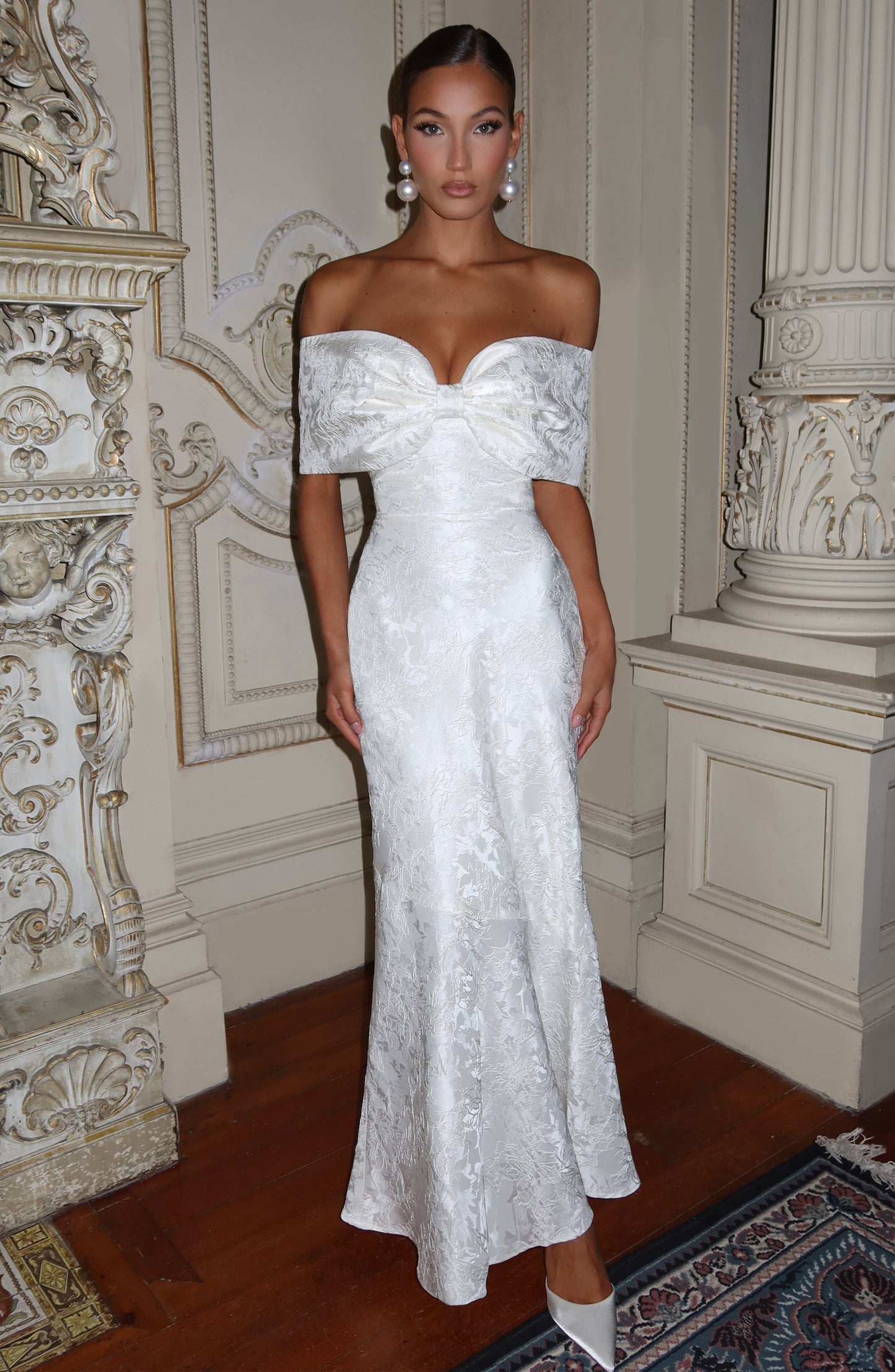 Długa Sukienka Emberly - Kremowa