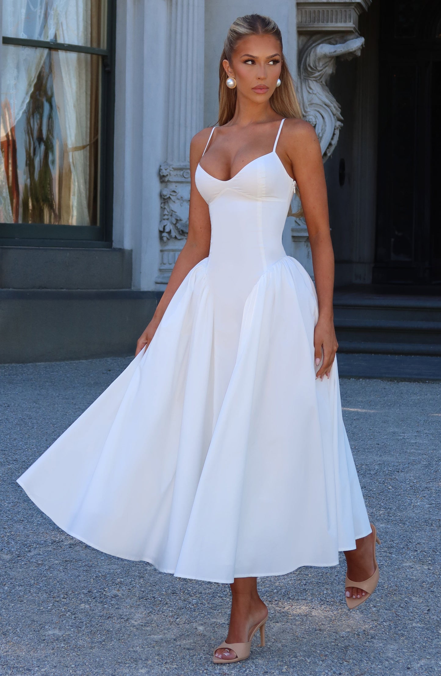 Wizytowa Sukienka Średnia Emerson - Kość słoniowa