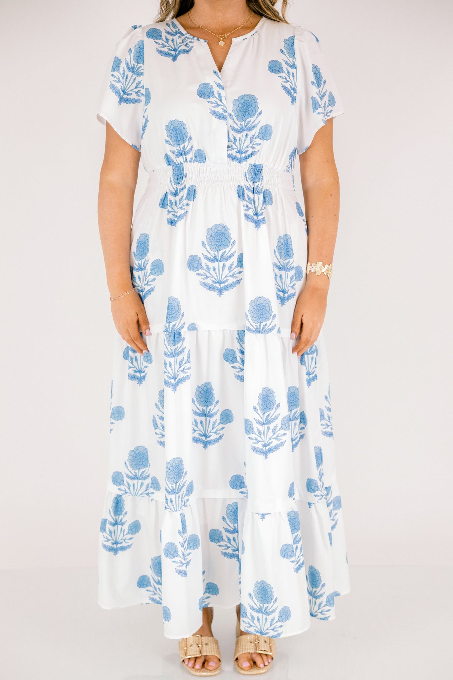 Vestido Maxi Momentos Encantadores, Azul