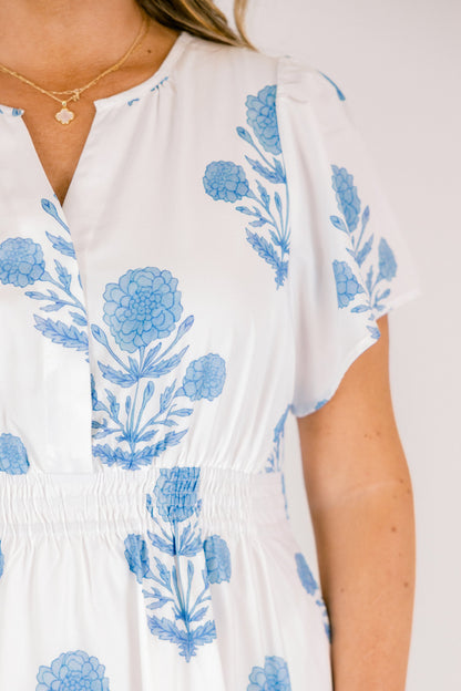 Vestido Maxi Momentos Encantadores, Azul