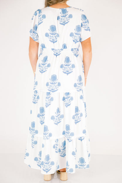 Vestido Maxi Momentos Encantadores, Azul