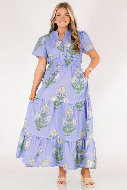 Vestido Maxi Momentos Encantadores, Azul Acero