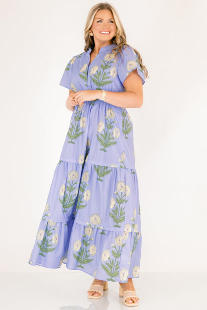 Vestido Maxi Momentos Encantadores, Azul Acero