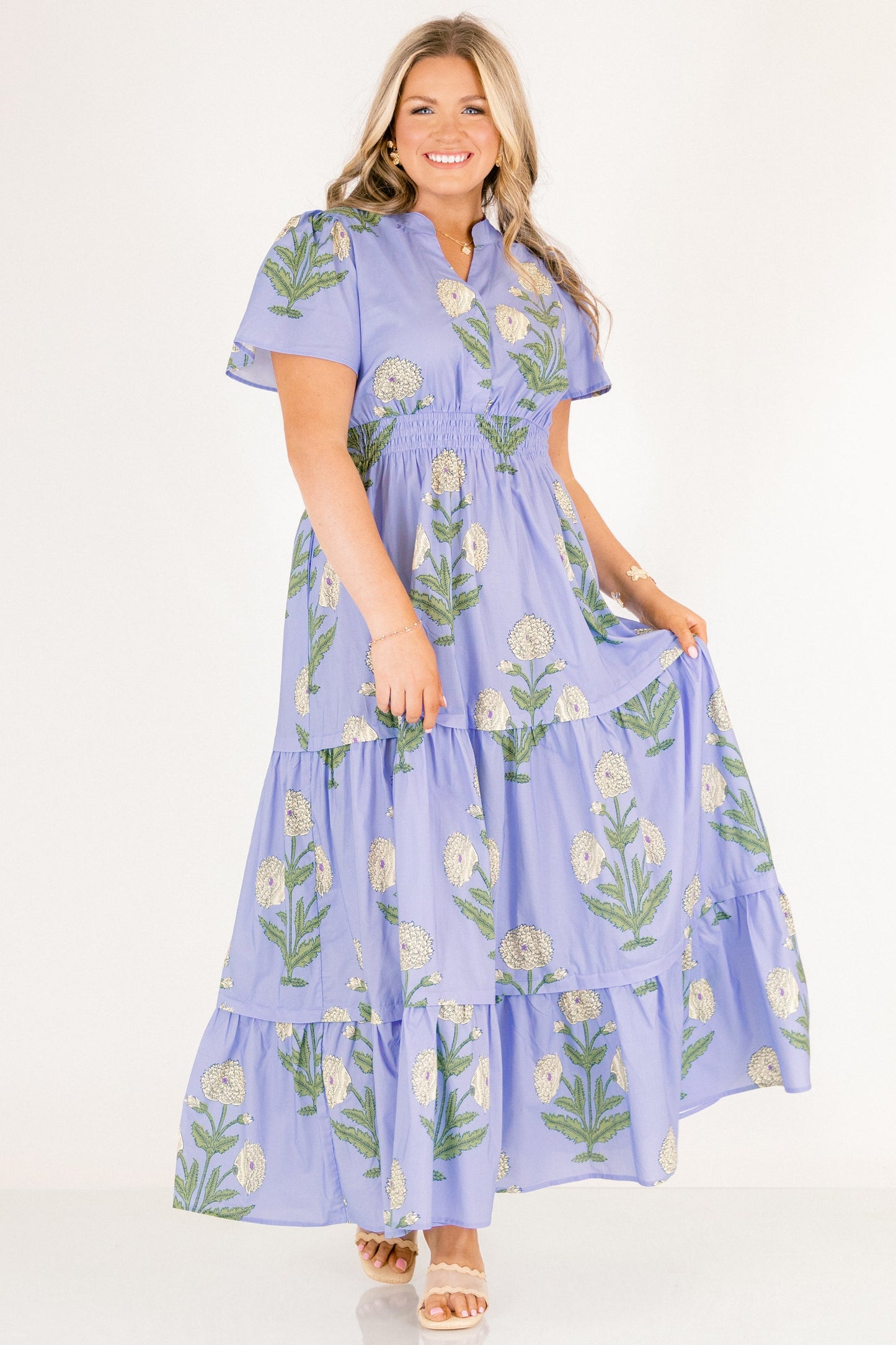 Vestido Maxi Momentos Encantadores, Azul Acero