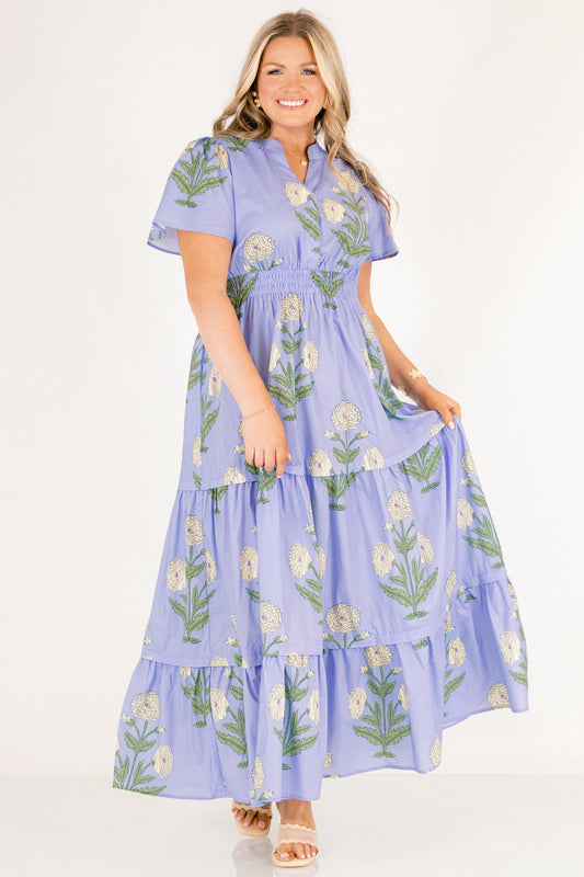 Vestido Maxi Momentos Encantadores, Azul Acero
