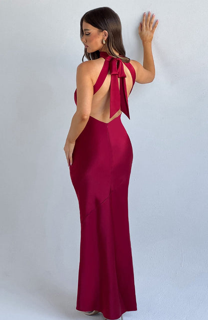 Sukienka maxi Etta - Wino