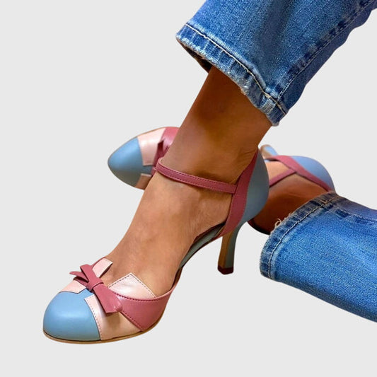 Elise | Mocasines de Tacón Colorblock