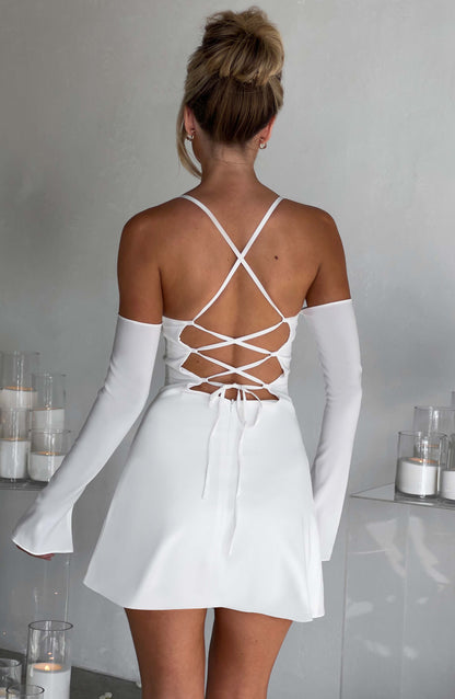 Mini sukienka Fiona - Kość słoniowa