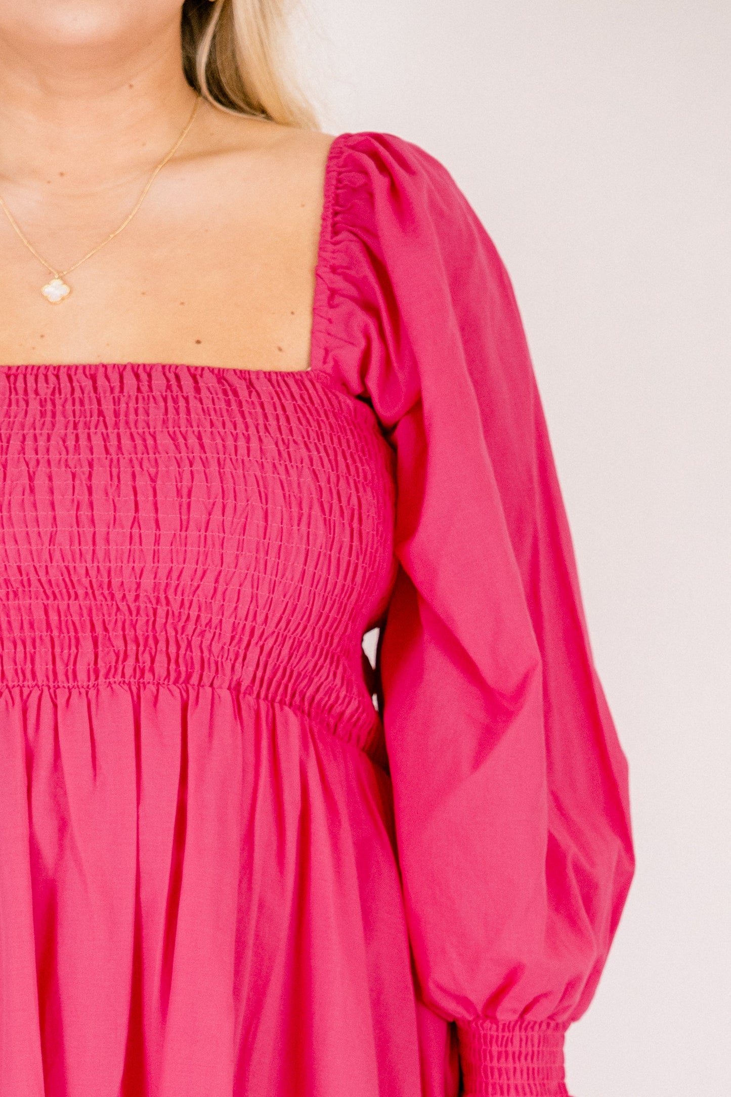 Vestido Midi Brisa Flotante, Rosa Fucsia