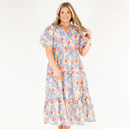 Vestido Libre para Ser, Floral Polvoriento