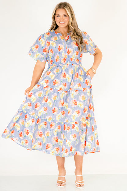 Vestido Libre para Ser, Floral Polvoriento
