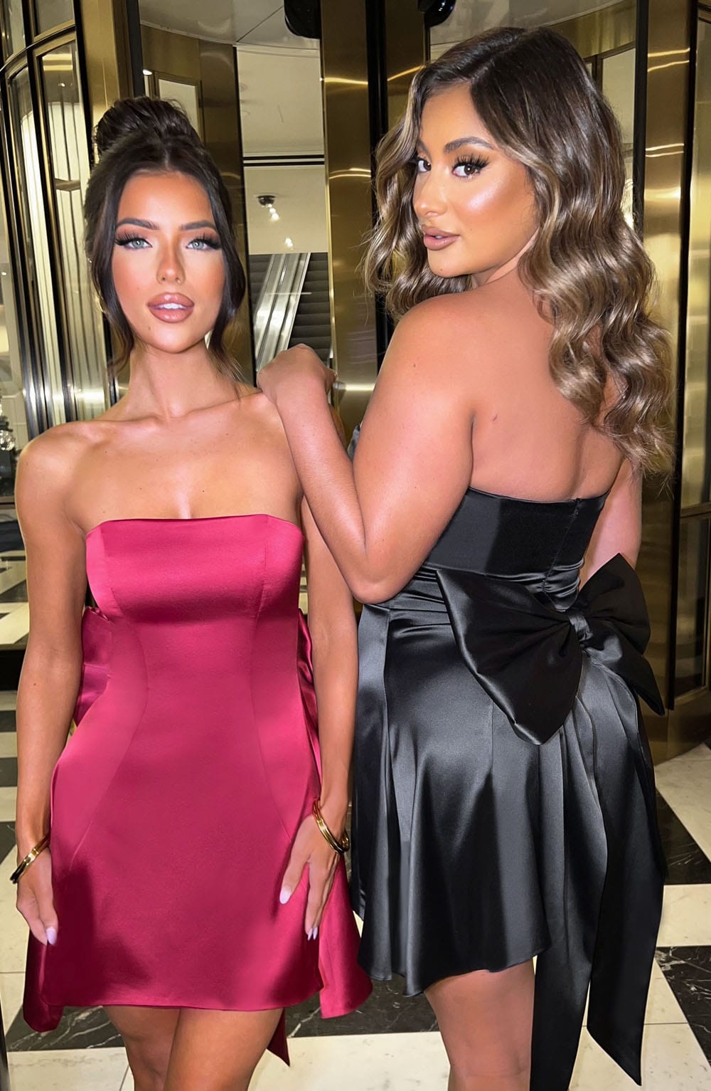 Mini sukienka Freja - Bordowa