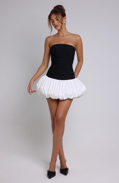 Sukienka Mini Gemma - Czarna/Biała