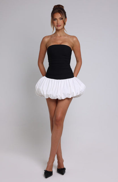 Sukienka Mini Gemma - Czarna/Biała