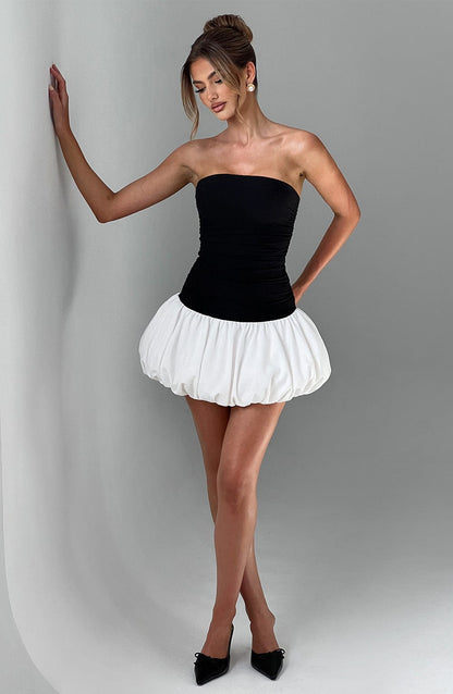 Sukienka Mini Gemma - Czarna/Biała