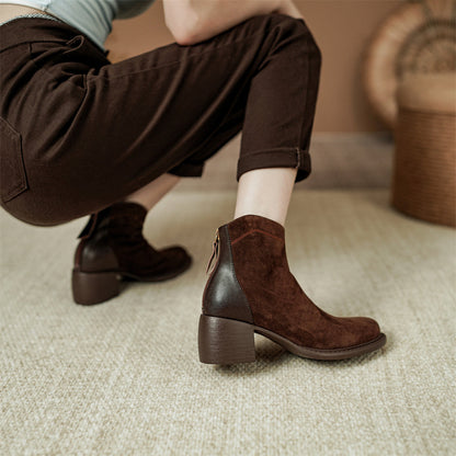 ADELA™ | Botas de terciopelo con tacón