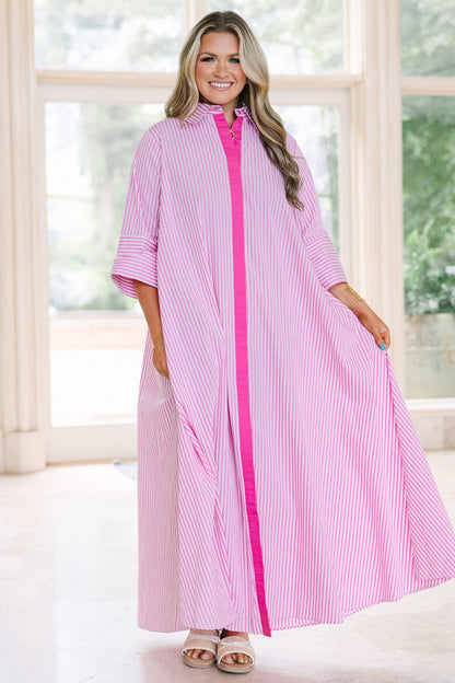 Vestido Get A Move On, Rosa Brillante