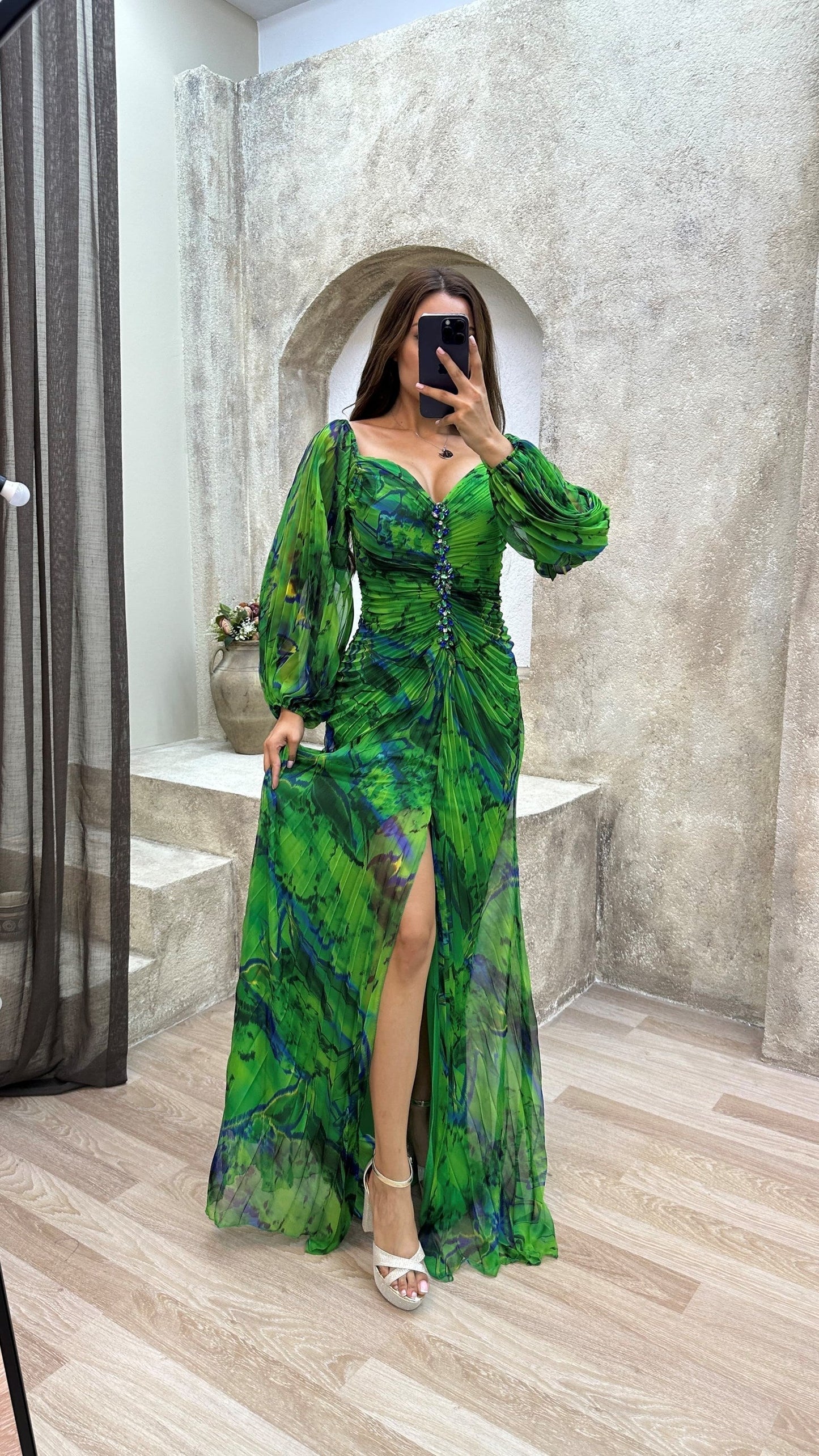 Maud™ - Vestido de Noche Elegante con Pliegues Largos