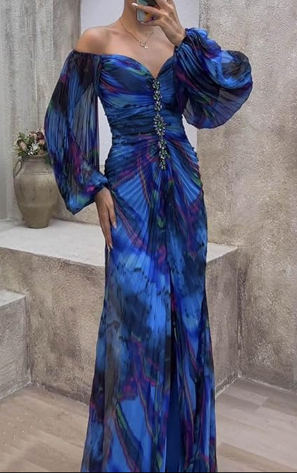 Maud™ - Vestido de Noche Elegante con Pliegues Largos