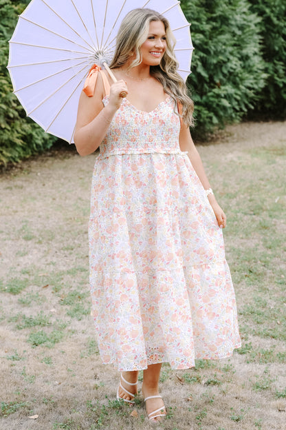 Vestido Rayos Brillantes, Crema de Naranja