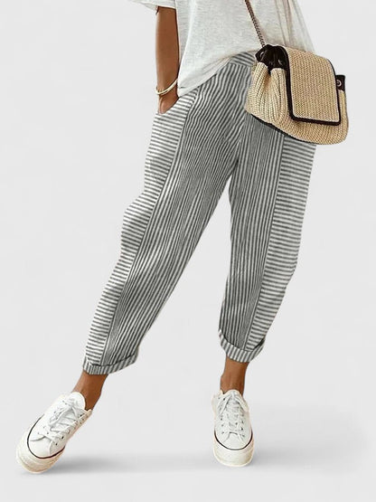 Inès | Pantalón Jogger Rayado Moderno