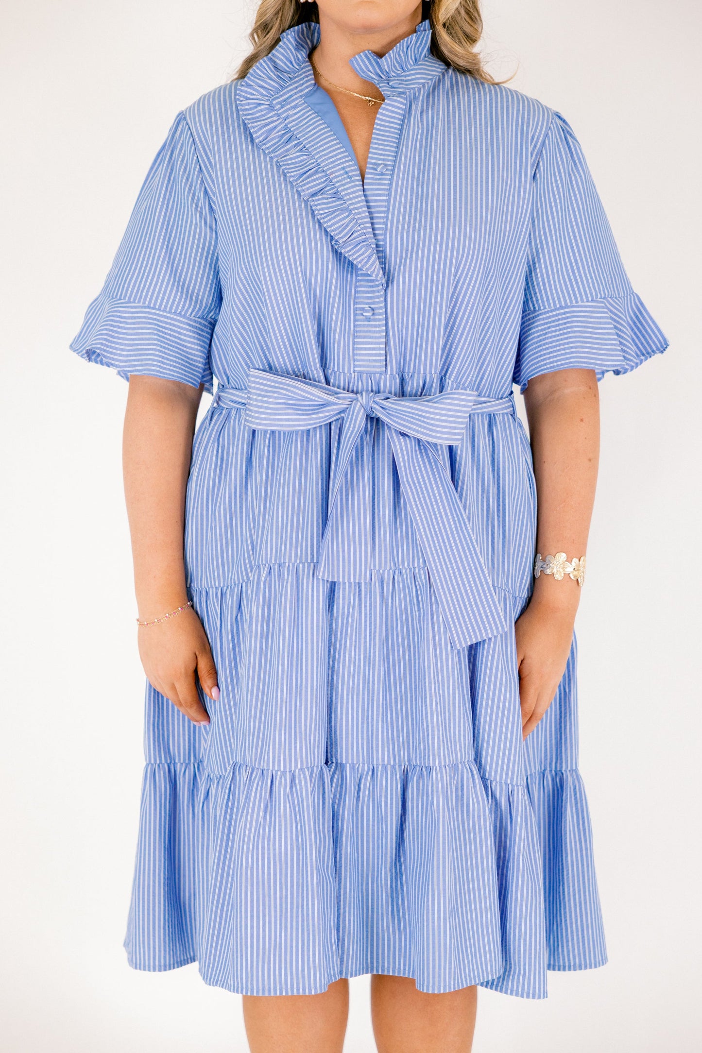 Vestido Verdades a Medias, Rayas Azules