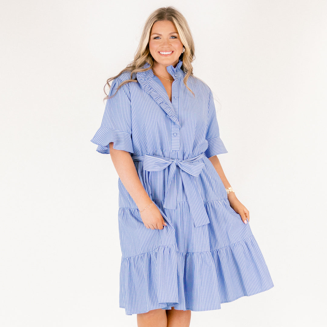 Vestido Verdades a Medias, Rayas Azules