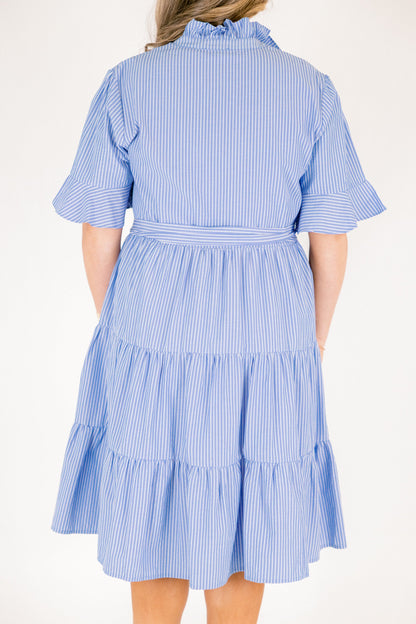 Vestido Verdades a Medias, Rayas Azules