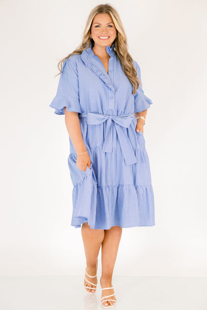Vestido Verdades a Medias, Rayas Azules