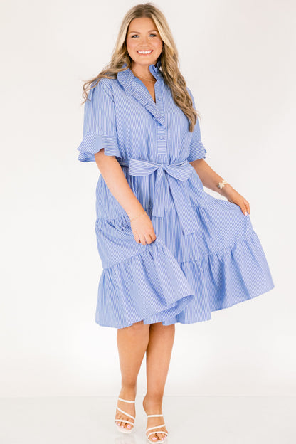 Vestido Verdades a Medias, Rayas Azules