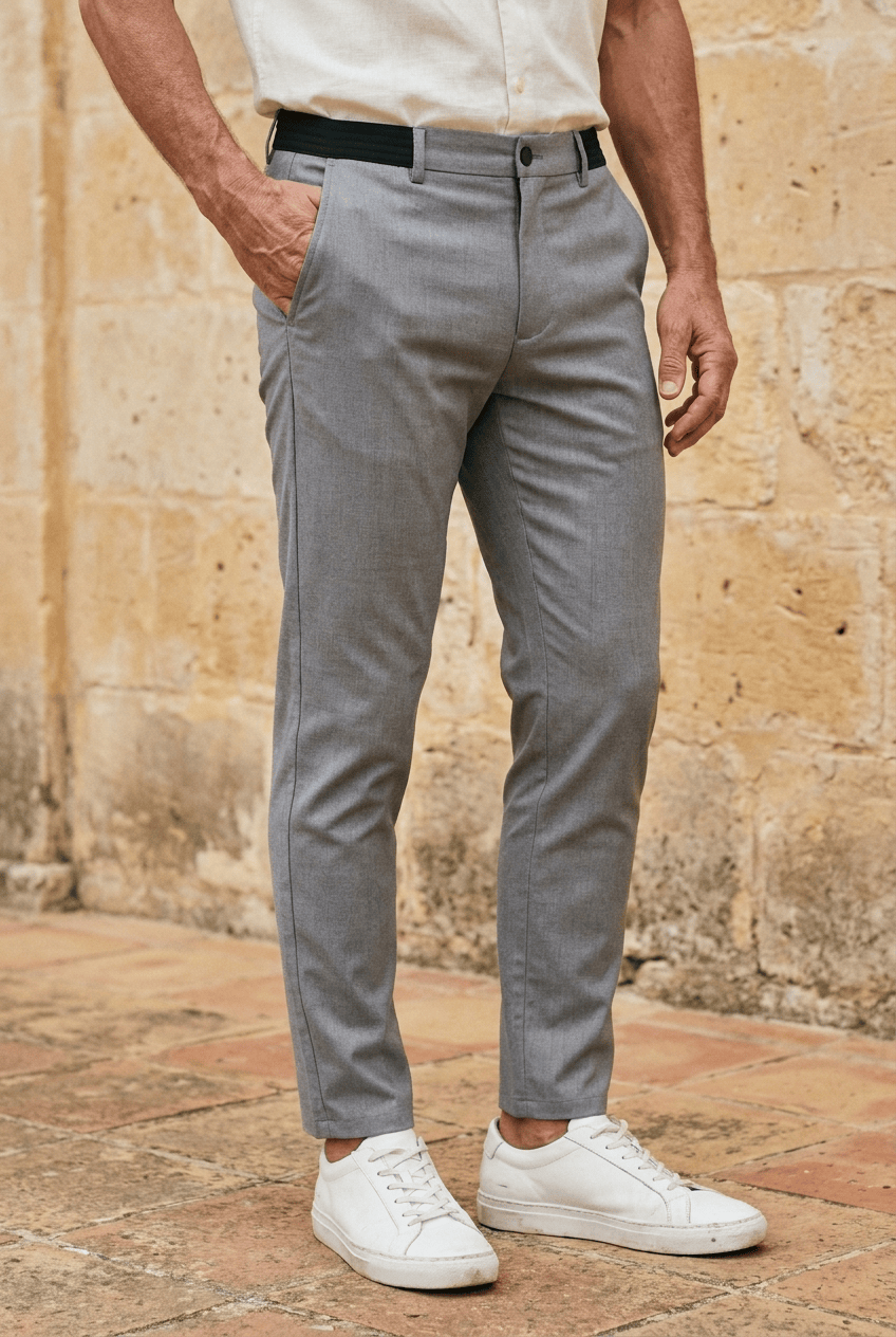 Pantalón chino deportivo de tejido elástico en 4 direcciones