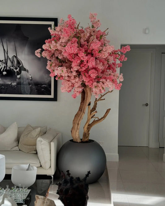 Árbol de Flor de Cerezo en Globo Mate