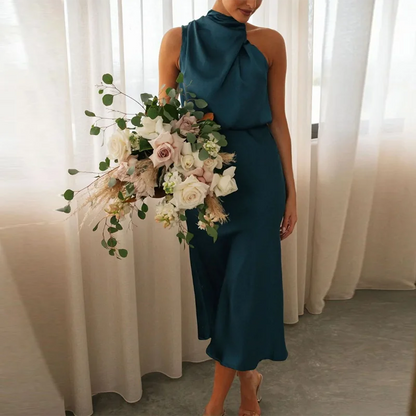 FONTE™ | Vestido de Satén Elegante Largo