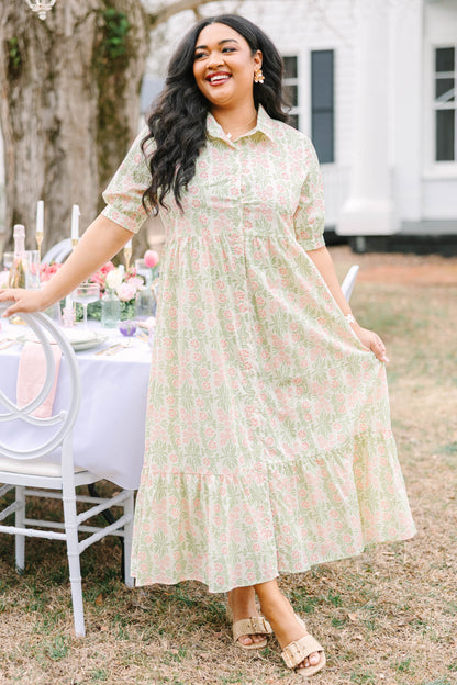 En Tu Lugar Feliz Vestido, Floral Rosa