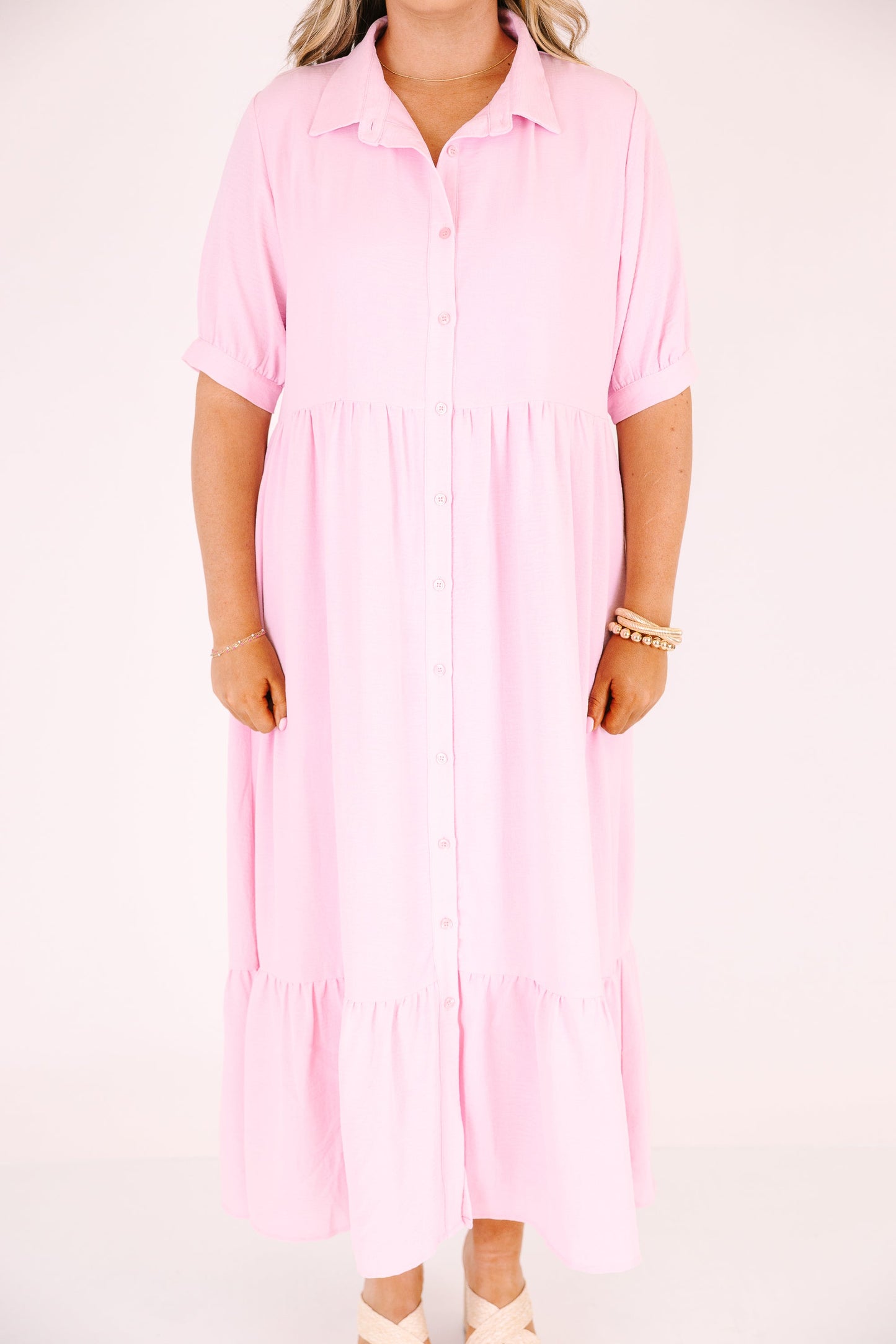 En Tu Lugar Feliz Vestido, Rosa Bebé