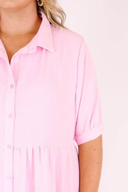 En Tu Lugar Feliz Vestido, Rosa Bebé